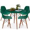Best Choice Products 5-Piece Compact Mid-Century Modern Dining Set w/ 4 Chairs, Wooden Legs